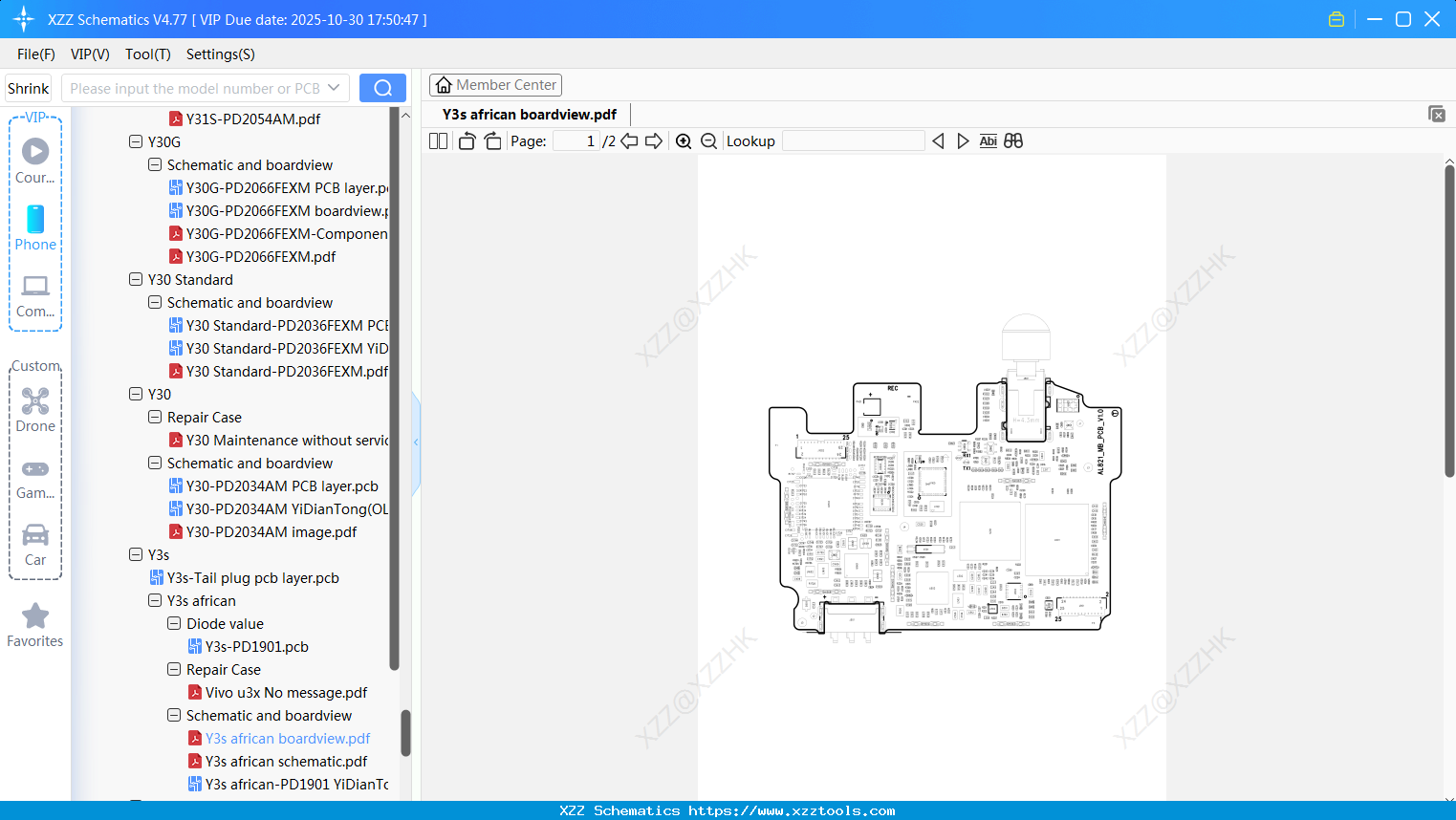 VIVO Y3s African Boardview